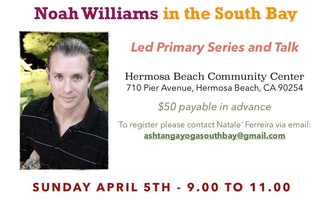 Noah Williams in the South Bay Led Primary Series and Talk